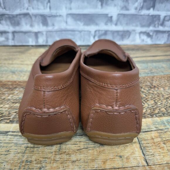 Coach Mary Lock Up Saddle Brown Slip On Driver Loafer A00925 Womens Size 8 B - Picture 6 of 10